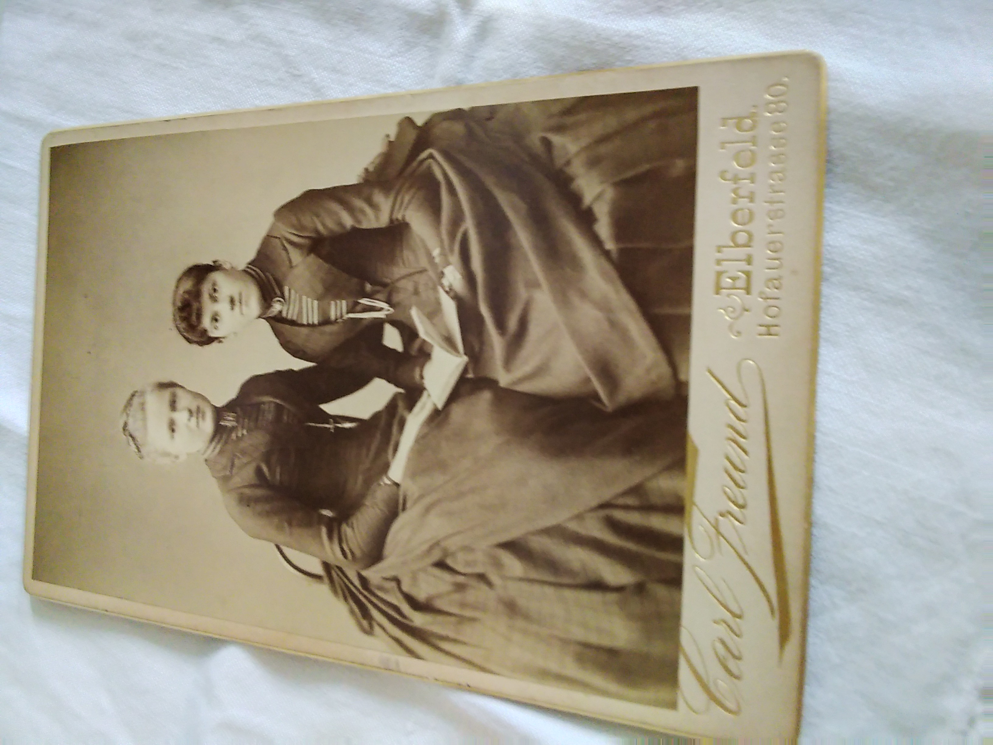 Oude foto twee oudere dames, Elberfeld ca 1890